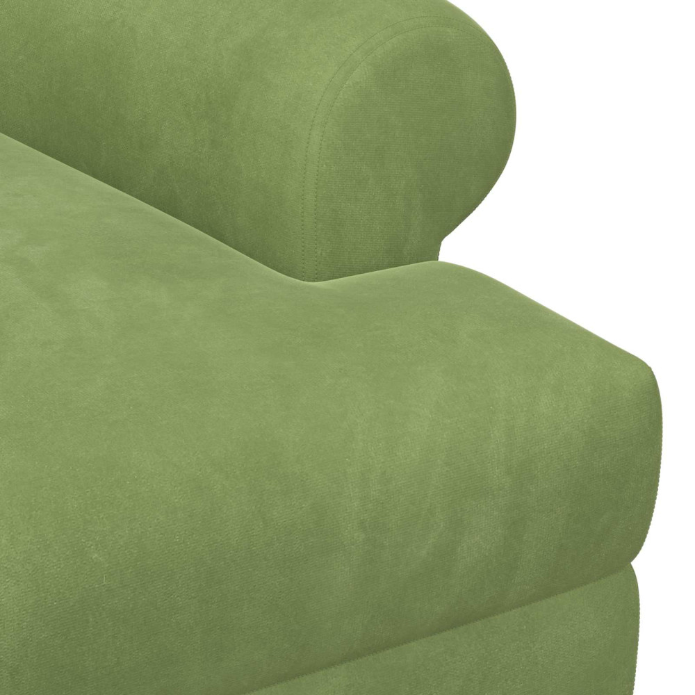 Produktbild för Loveseat med knapprapport Ljusgrön 120 x 66 x 78 cm Sammet