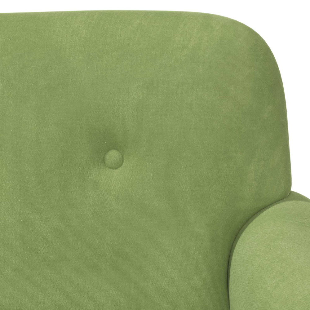 Produktbild för Loveseat med knapprapport Ljusgrön 120 x 66 x 78 cm Sammet
