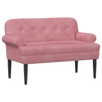 Produktbild för Loveseat med knapprapport Rosa 120 x 66 x 78 cm Sammet