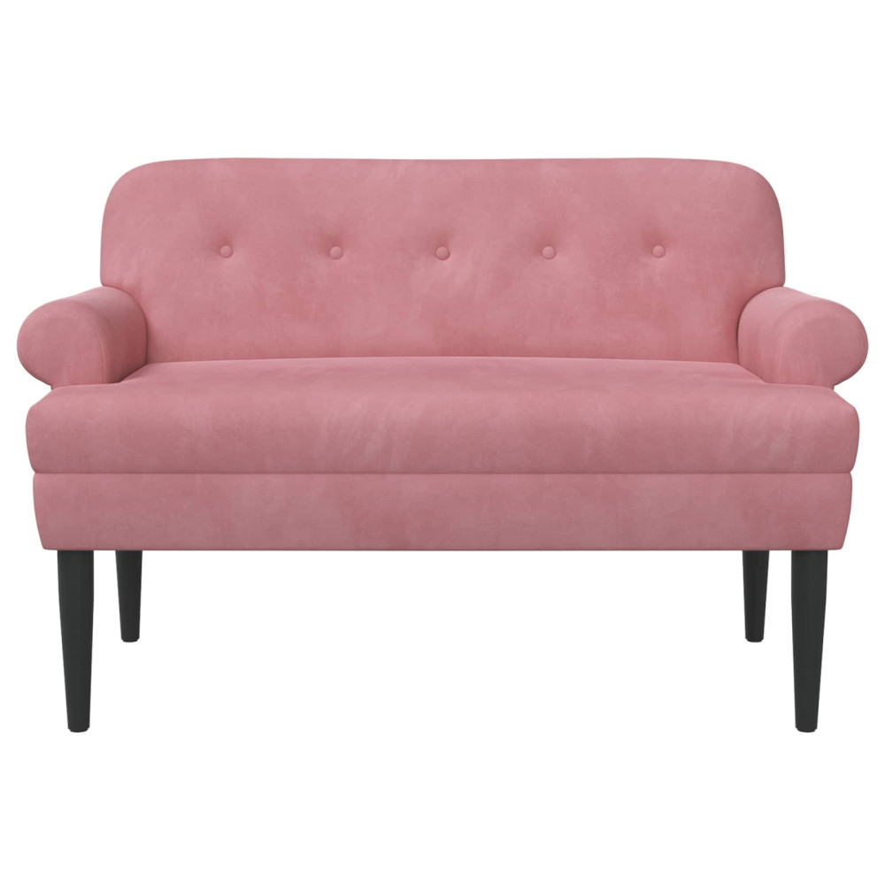 Produktbild för Loveseat med knapprapport Rosa 120 x 66 x 78 cm Sammet