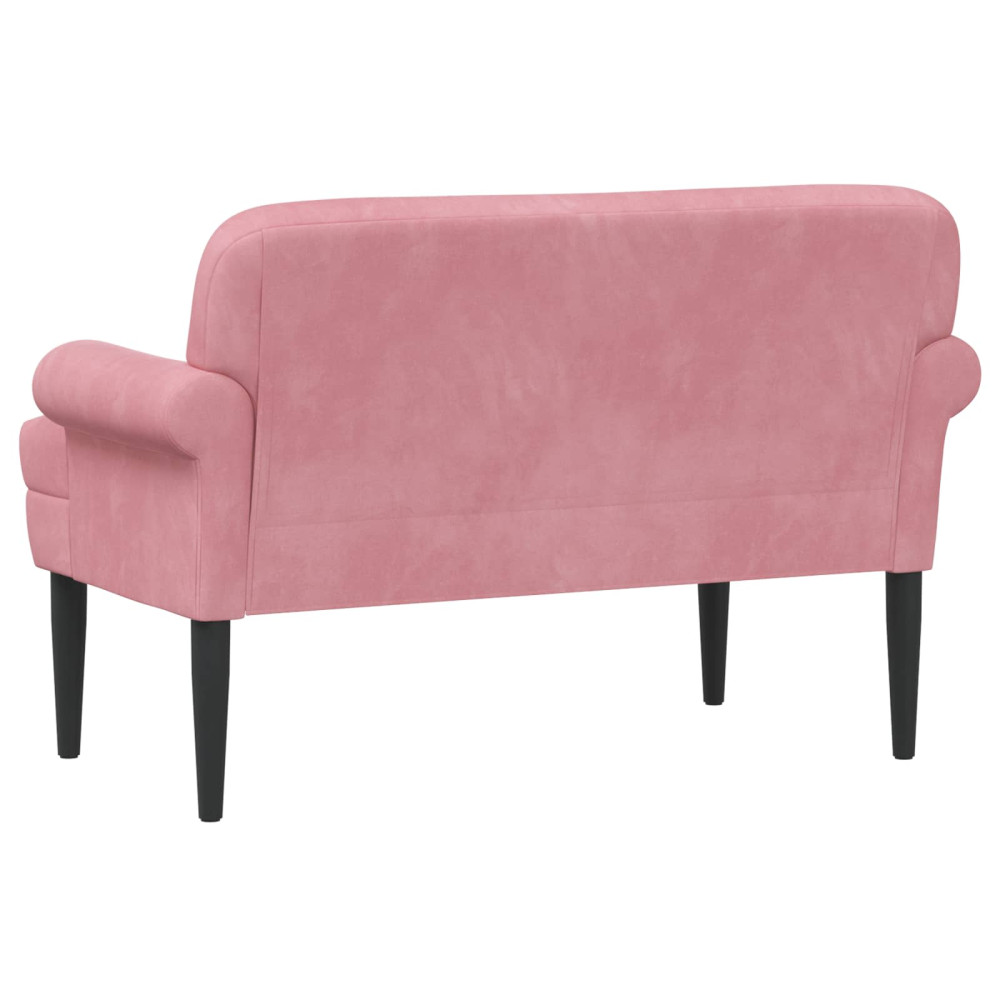 Produktbild för Loveseat med knapprapport Rosa 120 x 66 x 78 cm Sammet