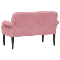 Produktbild för Loveseat med knapprapport Rosa 120 x 66 x 78 cm Sammet