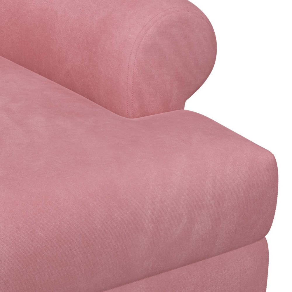 Produktbild för Loveseat med knapprapport Rosa 120 x 66 x 78 cm Sammet