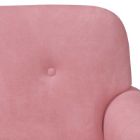 Produktbild för Loveseat med knapprapport Rosa 120 x 66 x 78 cm Sammet