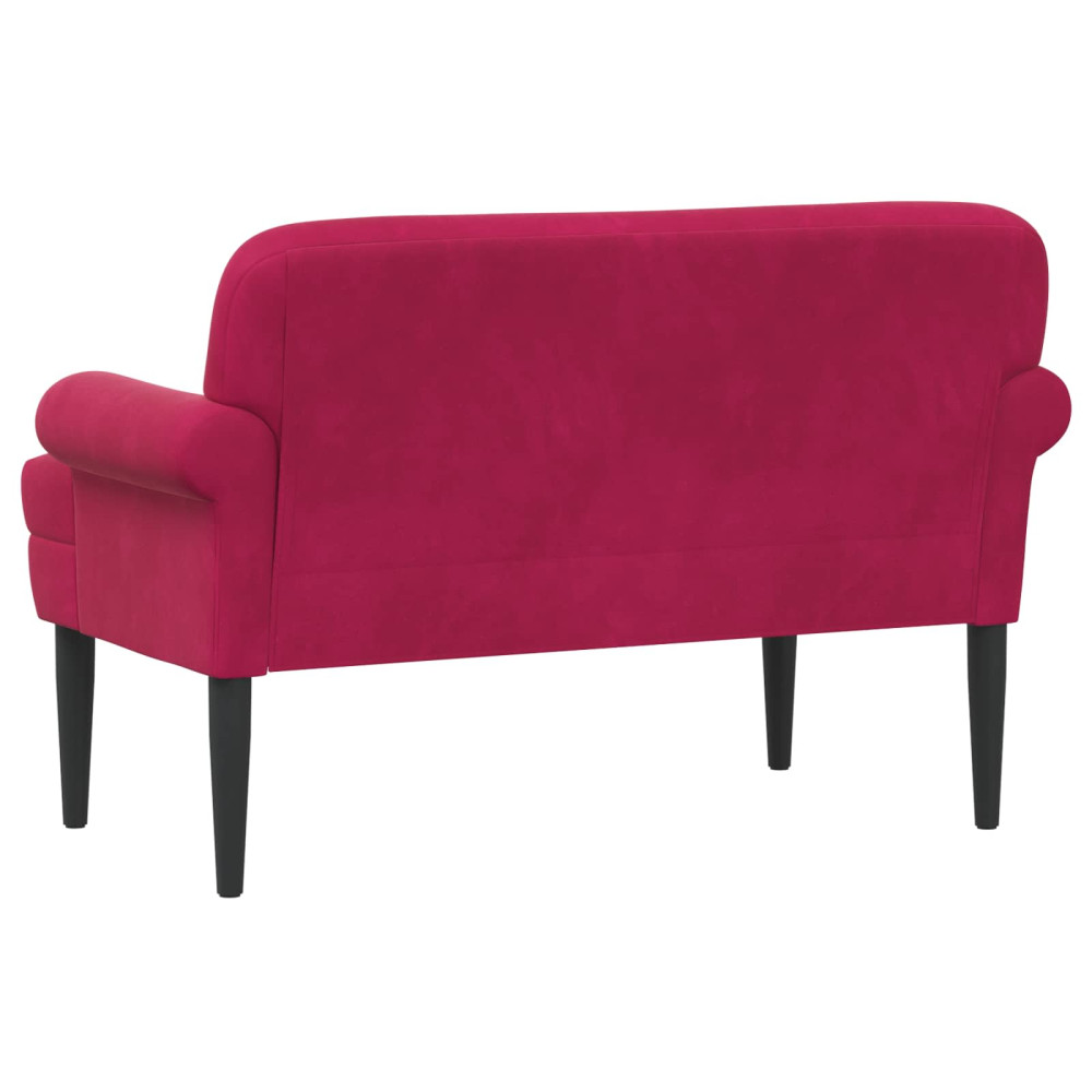 Produktbild för Loveseat med knapprapport Vinröd 120 x 66 x 78 cm Sammet