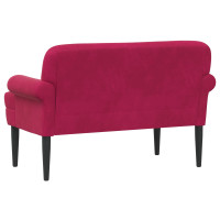 Produktbild för Loveseat med knapprapport Vinröd 120 x 66 x 78 cm Sammet