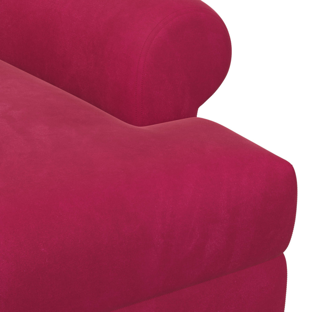Produktbild för Loveseat med knapprapport Vinröd 120 x 66 x 78 cm Sammet