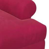 Produktbild för Loveseat med knapprapport Vinröd 120 x 66 x 78 cm Sammet