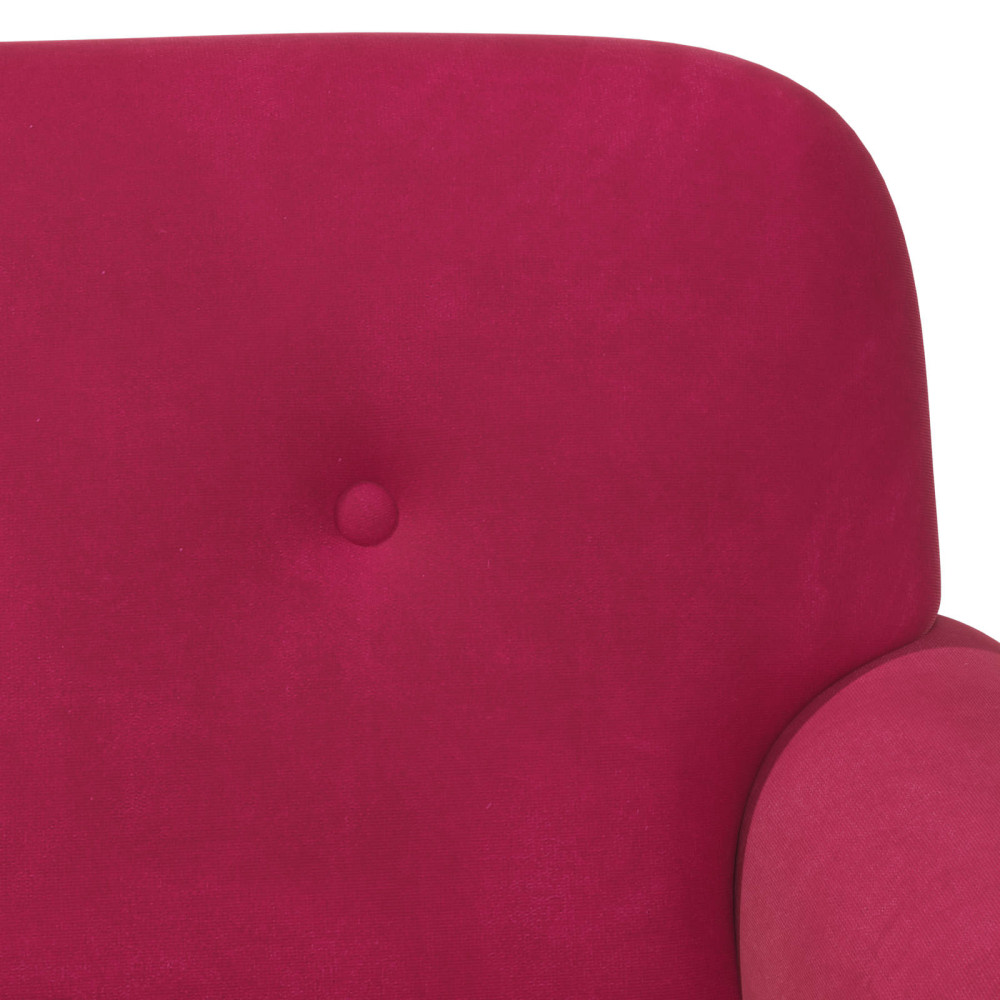 Produktbild för Loveseat med knapprapport Vinröd 120 x 66 x 78 cm Sammet