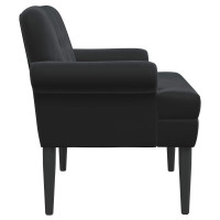 Produktbild för Loveseat med knapprapport Svart 120 x 66 x 78 cm Sammet