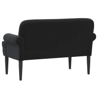 Produktbild för Loveseat med knapprapport Svart 120 x 66 x 78 cm Sammet