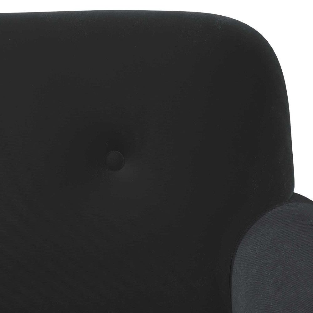 Produktbild för Loveseat med knapprapport Svart 120 x 66 x 78 cm Sammet
