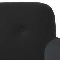 Produktbild för Loveseat med knapprapport Svart 120 x 66 x 78 cm Sammet