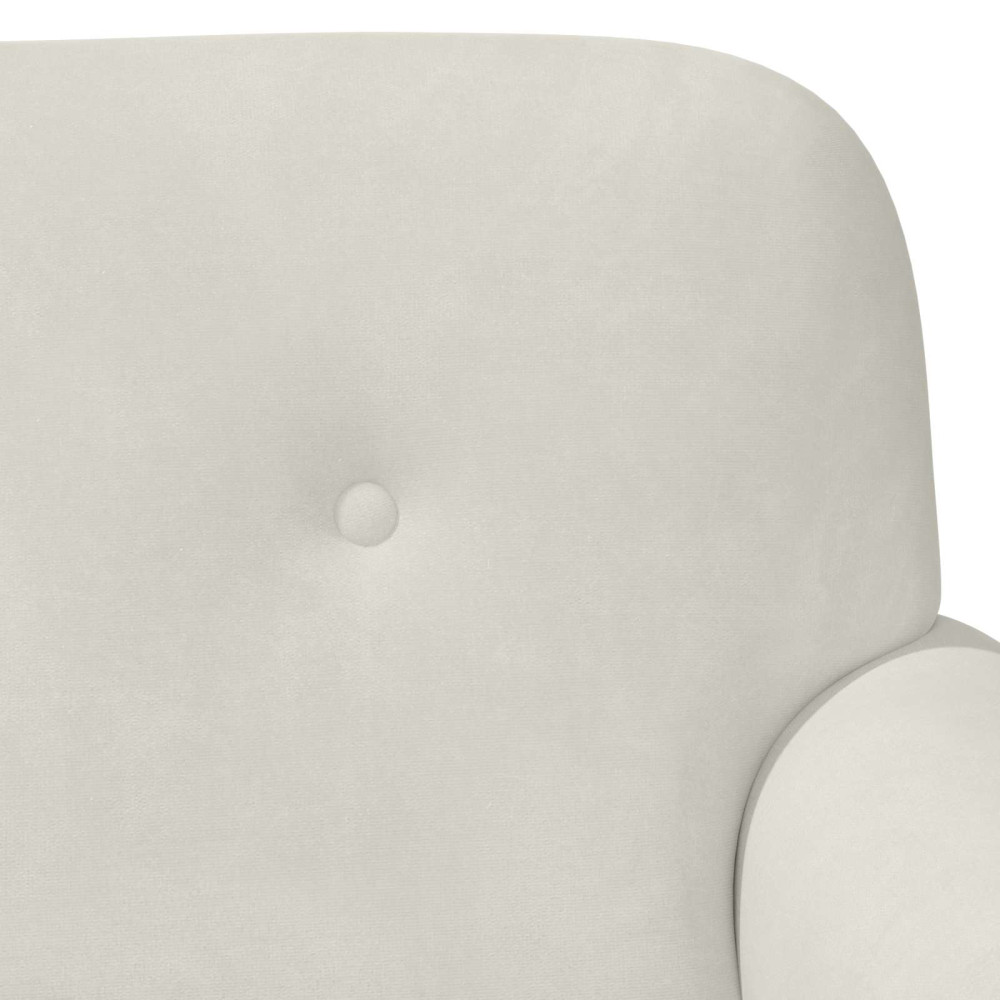 Produktbild för Loveseat med knapprapport Gräddvit 120 x 66 x 78 cm Sammet