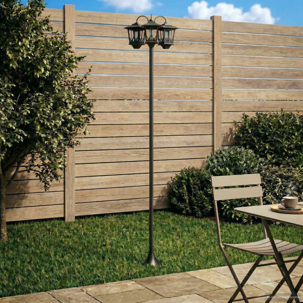 Produktbild för Utomhus Solamp with LED Bulb Svart