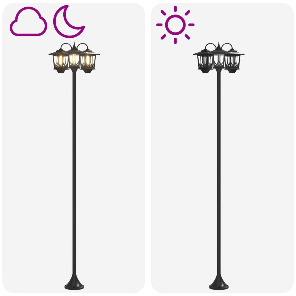 Produktbild för Utomhus Solamp with LED Bulb Svart