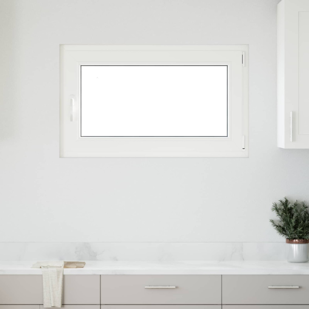 Produktbild för Källarfönster RISOR 100 x 60 cm PVC och glas Vit