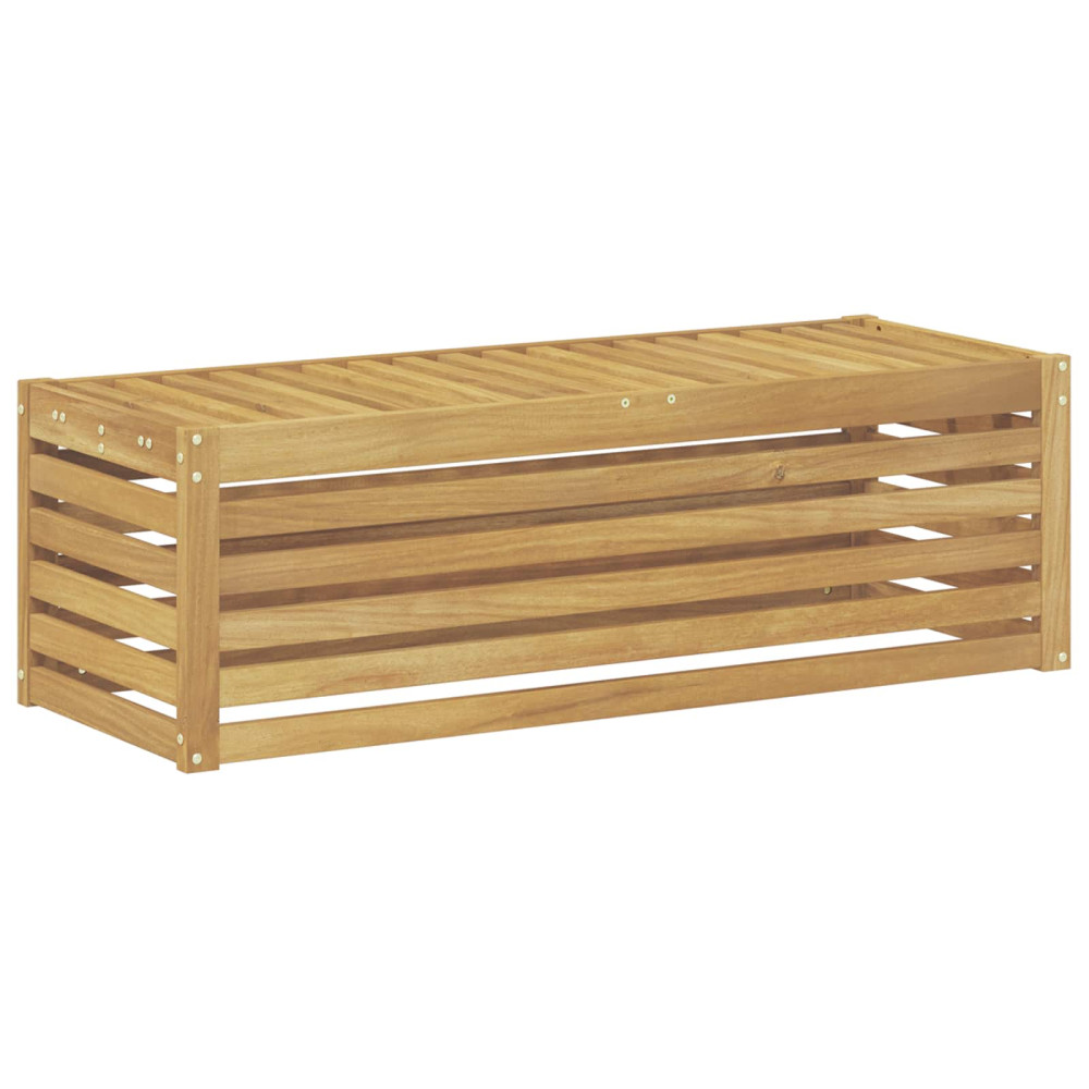 Produktbild för Utomhuspall Vit 115 x 43 x 37 cm Massivt Akaciaträ