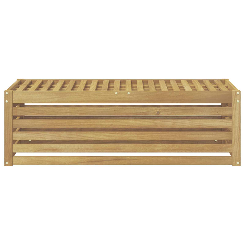 Produktbild för Utomhuspall Vit 115 x 43 x 37 cm Massivt Akaciaträ