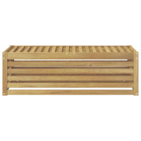 Produktbild för Utomhuspall Vit 115 x 43 x 37 cm Massivt Akaciaträ