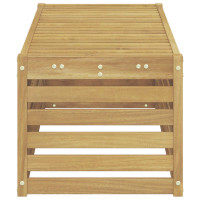 Produktbild för Utomhuspall Vit 115 x 43 x 37 cm Massivt Akaciaträ