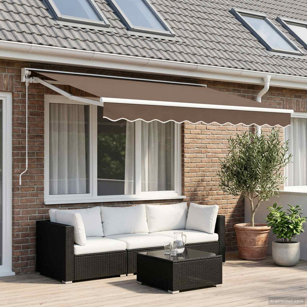 Produktbild för Markisväv Taupe 3 x 2 m Polyester