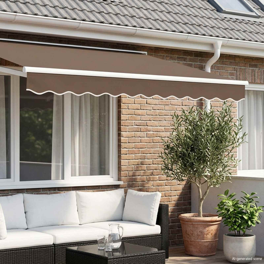 Produktbild för Markiskappa Ersättning Taupe 3 m Polyester