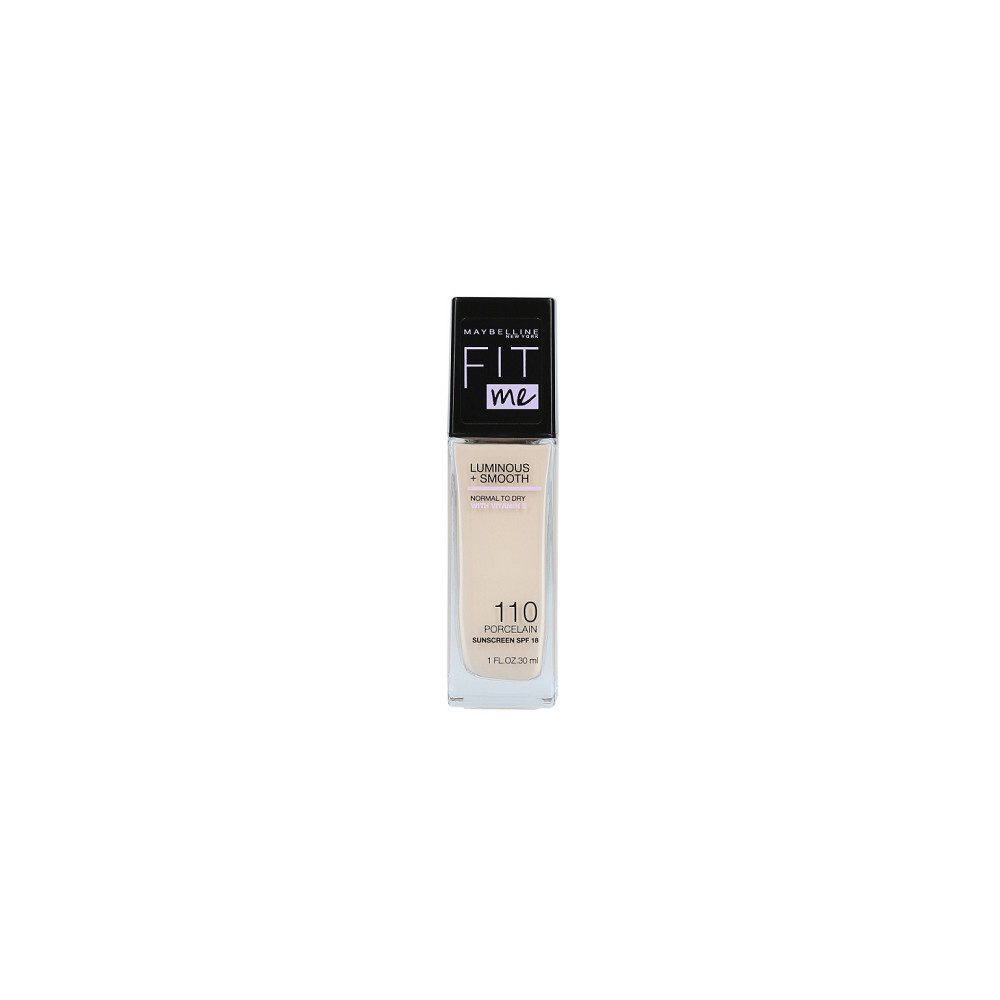 Produktbild för Maybelline Fit Me! Liquid Foundation Brightening Liquid Makeup SPF 18 30 ml 110 Porcelain