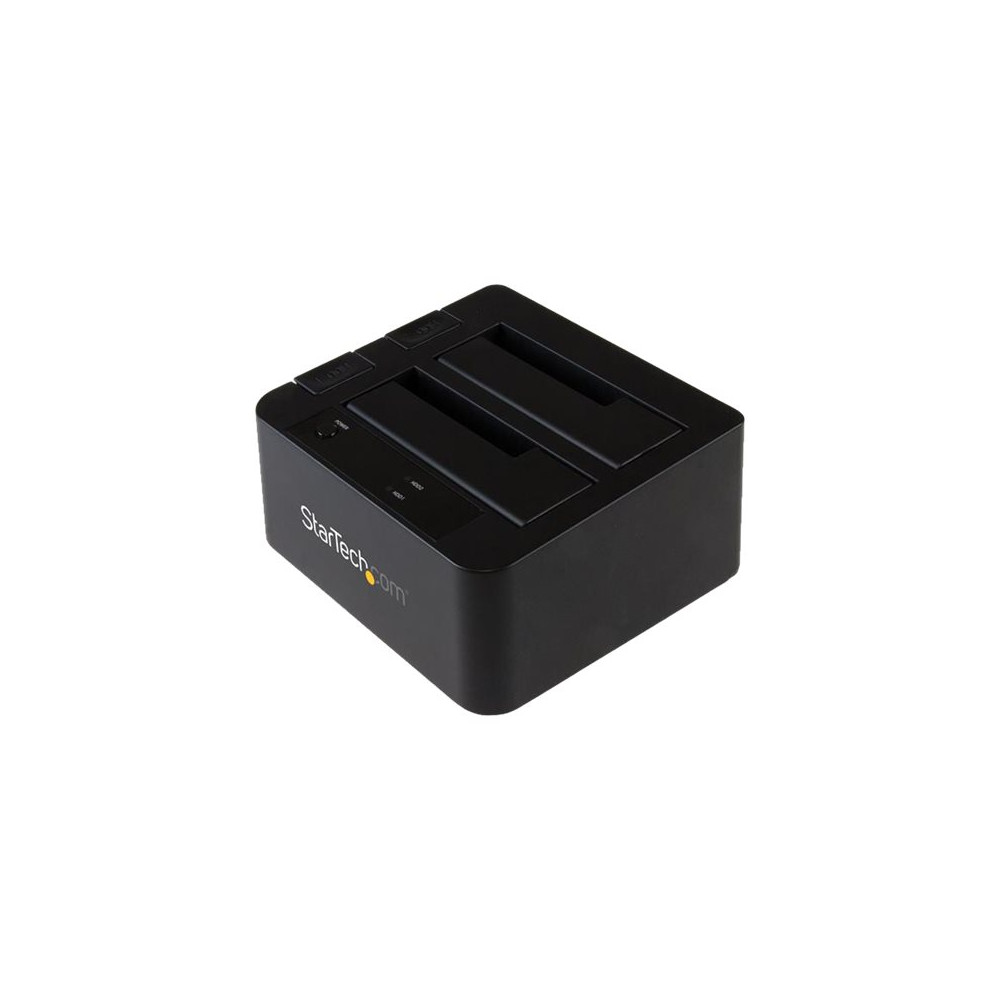 Produktbild för StarTech.com Dual-Bay USB 3.1 to SATA Hard Drive Docking Station, USB 3.1 (10 Gbps) Hard Drive Dock, External 2.53.5 SATA IIIIII, SSDHDD Docking Station, Hot-Swap Hard Drive Bay - Top-Loading - kontrollerkort - USB 3.1 (Gen 2)