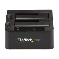 Produktbild för StarTech.com Dual-Bay USB 3.1 to SATA Hard Drive Docking Station, USB 3.1 (10 Gbps) Hard Drive Dock, External 2.53.5 SATA IIIIII, SSDHDD Docking Station, Hot-Swap Hard Drive Bay - Top-Loading - kontrollerkort - USB 3.1 (Gen 2)