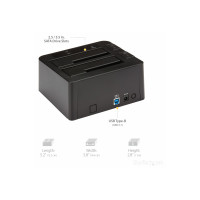 Produktbild för StarTech.com Dual-Bay USB 3.1 to SATA Hard Drive Docking Station, USB 3.1 (10 Gbps) Hard Drive Dock, External 2.53.5 SATA IIIIII, SSDHDD Docking Station, Hot-Swap Hard Drive Bay - Top-Loading - kontrollerkort - USB 3.1 (Gen 2)