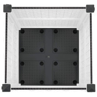 Produktbild för Trädgårdsplanterare med hjul Vit 40 x 40 x 48 cm PP