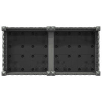 Produktbild för Trädgårdsplanterare med hjul Ljusgrå 80 x 40 x 33 cm PP