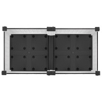 Produktbild för Trädgårdsplanterare med hjul Vit 80 x 40 x 33 cm PP