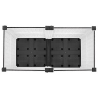 Produktbild för Trädgårdsplanterare med hjul Vit 80 x 40 x 48 cm PP