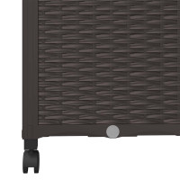 Produktbild för Trädgårdsplanterare med spaljé och hjul Brun 80 x 40 x 146 cm