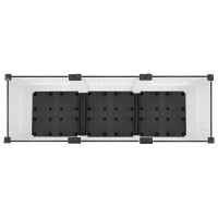 Produktbild för Trädgårdsplanterare med hjul Vit 120 x 40 x 48 cm PP