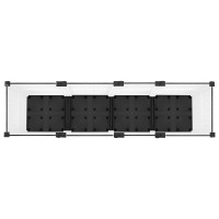 Produktbild för Trädgårdsplanterare med hjul Vit 160 x 40 x 48 cm PP