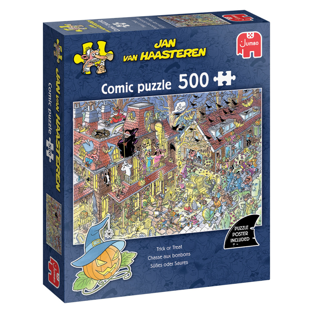 Produktbild för Jan van Haasteren Pussel -  Trick or Treat 500 bitar