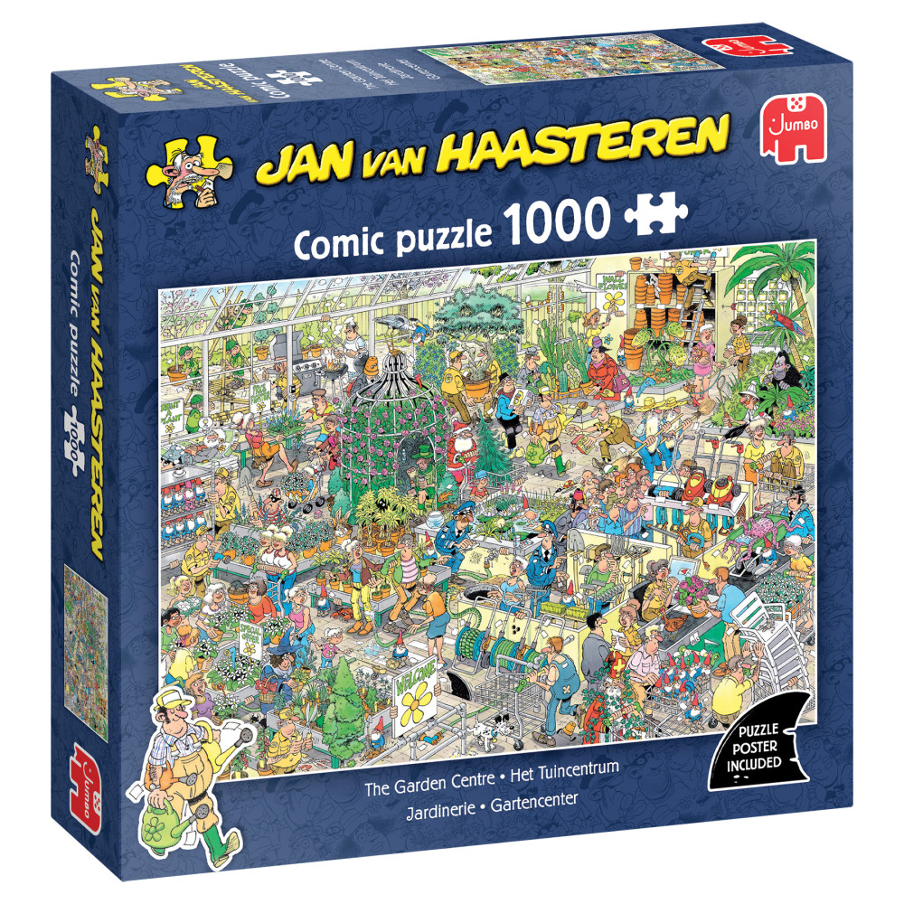 Produktbild för Jan van Haasteren Pussel -  Garden Center 1 000 bitar