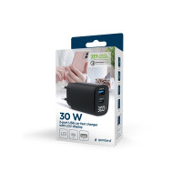 Produktbild för Gembird strömadapter - LCD-skärm - USB, USB-C - 30 watt