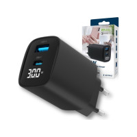 Produktbild för Gembird strömadapter - LCD-skärm - USB, USB-C - 30 watt