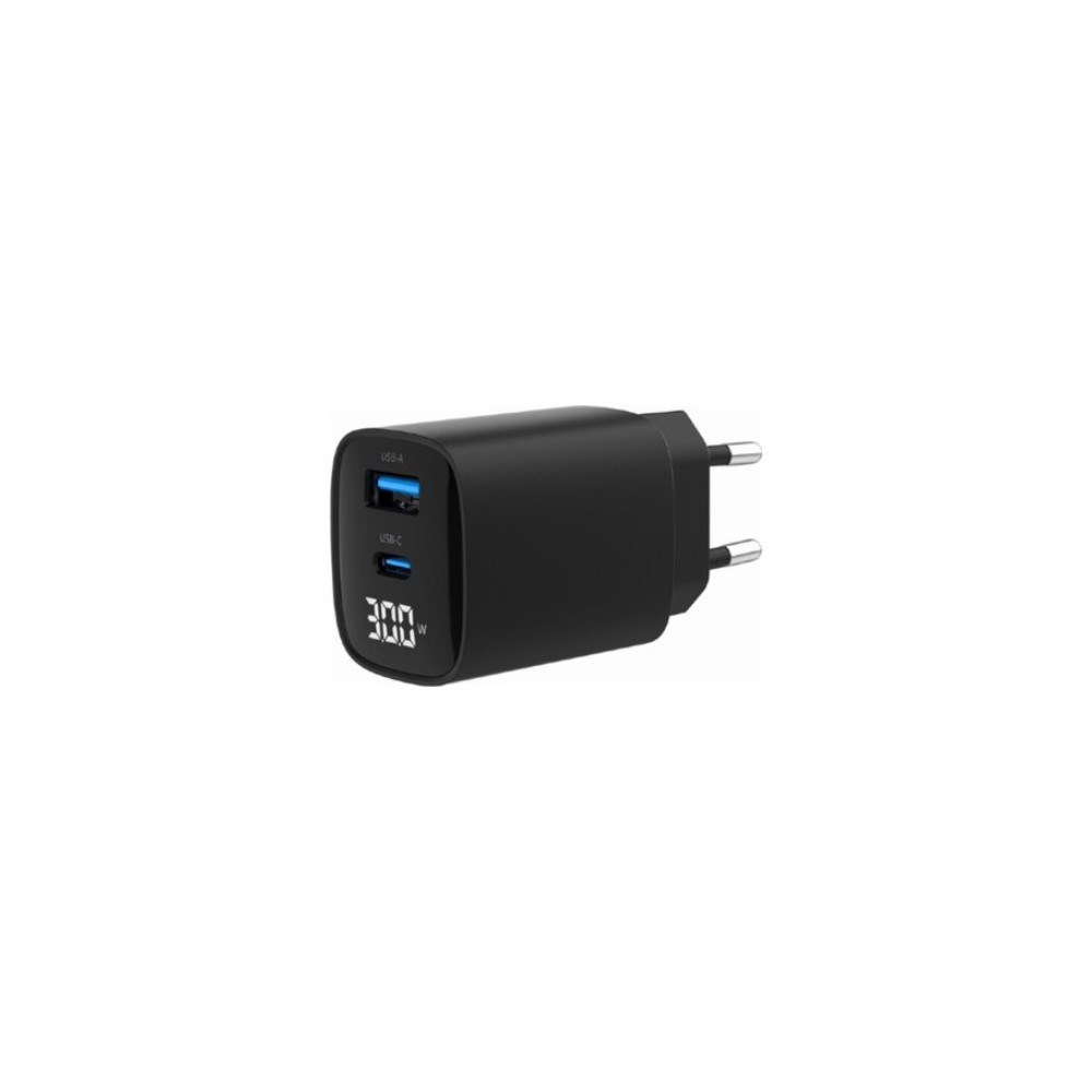 Produktbild för Gembird strömadapter - LCD-skärm - USB, USB-C - 30 watt