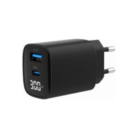 Produktbild för Gembird strömadapter - LCD-skärm - USB, USB-C - 30 watt