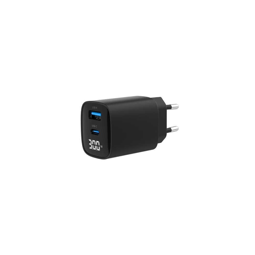 Produktbild för Gembird strömadapter - LCD-skärm - USB, USB-C - 30 watt