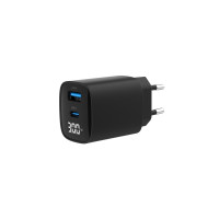 Produktbild för Gembird strömadapter - LCD-skärm - USB, USB-C - 30 watt