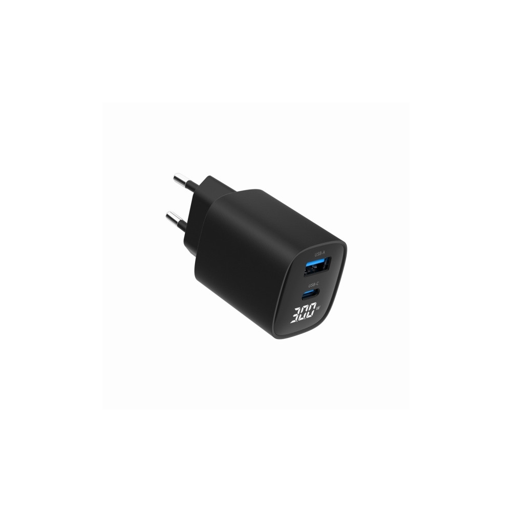 Produktbild för Gembird strömadapter - LCD-skärm - USB, USB-C - 30 watt