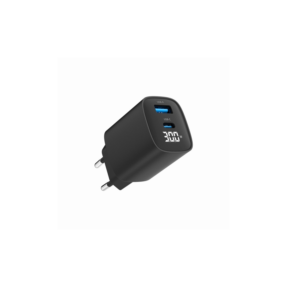 Produktbild för Gembird strömadapter - LCD-skärm - USB, USB-C - 30 watt