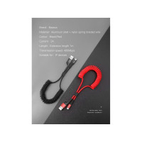 Produktbild för Baseus CALSR-01, 1 m, USB A, Lightning, USB 2.0, 480 Mbit/s,...
