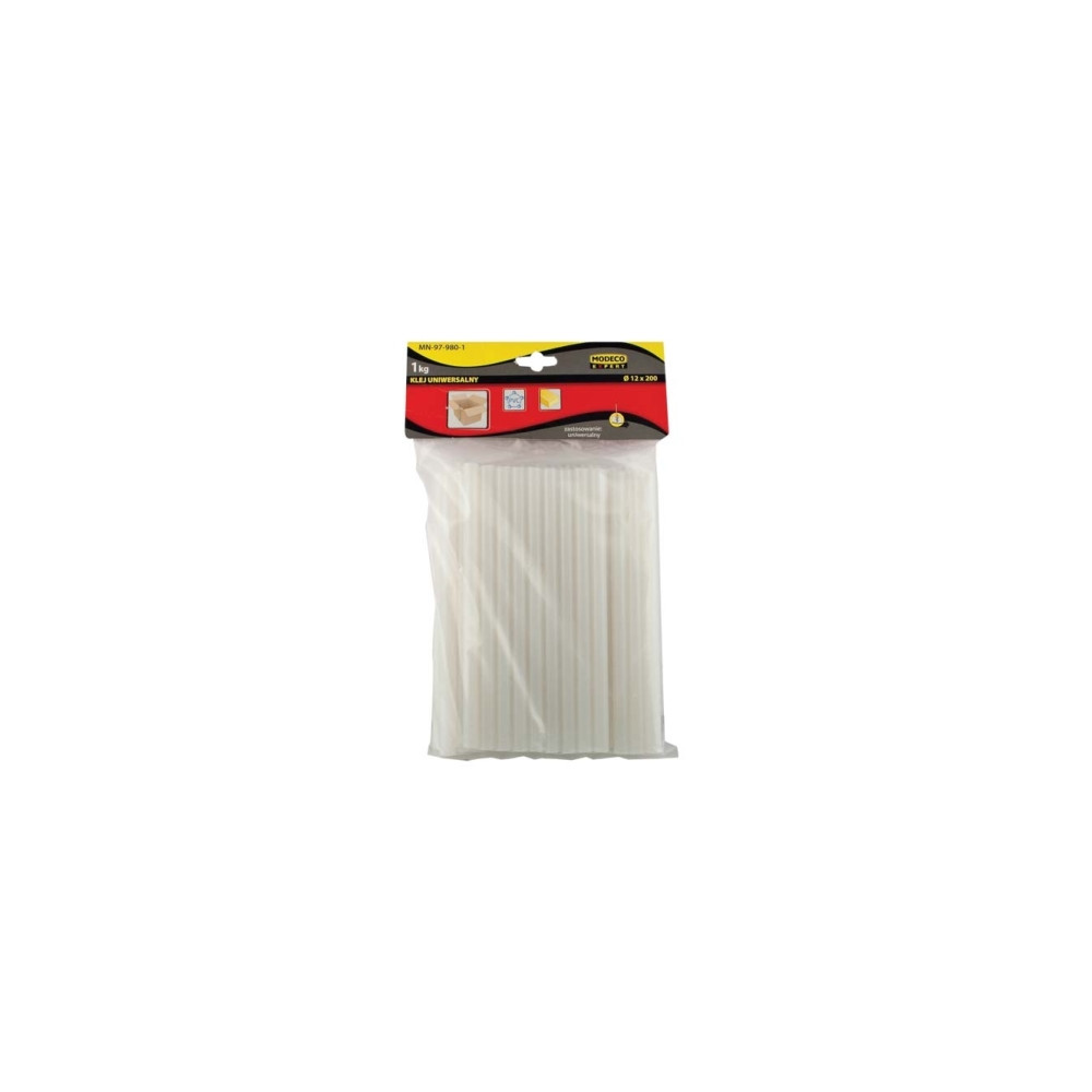 Produktbild för Modeco 12 mm x 200 mm klar limpatroner 250 st 5 kg Universal...